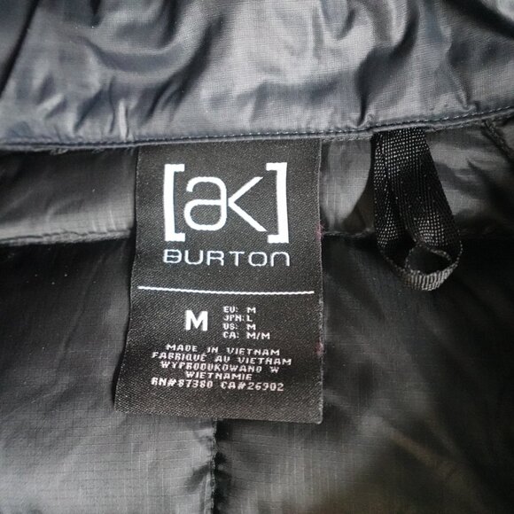 Burton Womens Jacket Medium Black Puffer Down Filled [AK] Removable Hood - Picture 5 of 14